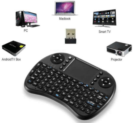 Mini Wireless Keyboard, Air Mouse Remote. For Android Tv Box, PC, Phone, Laptop or TV.