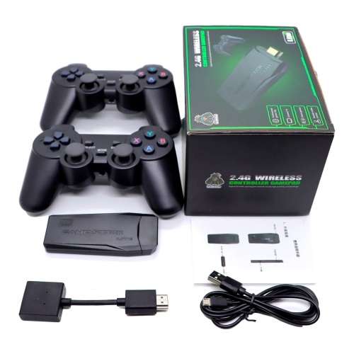 4K Game Stick with 1000+ Games. 32GB. HDMI, 2 Wireless Controller