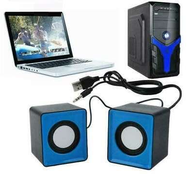 Multimedia Speaker System. For Pc, Laptop, Phone, Tv Box ect. Available in blue color.
