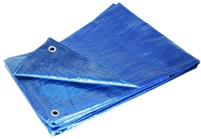 Waterproof Blue Tarp Cover With Grommets. 1.8m x 1.2m Tarpaulin Cover
