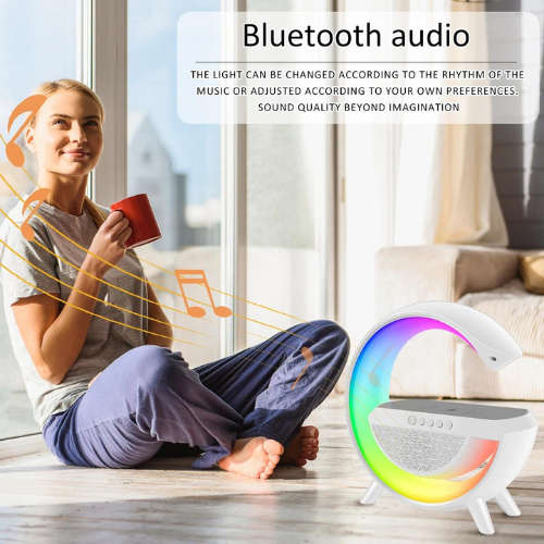 RGB Wireless Phone Charger, Atmospheric Desk Lamp & Bluetooth Sound System. All in one must have.