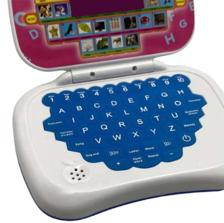 Kiddies Educational Laptop Study Game. Available in Red or Blue color