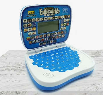 Kiddies Educational Laptop Study Game. Available in Red or Blue color