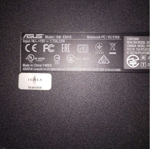 Asus Vivobook X541S, 15.6 inch, Intel Celeron N3060, 500GB HDD, 2GB Ram. Window 10 Pro