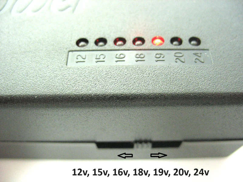 Multipurpose Laptop charger, Power supply. 8 piece connectors