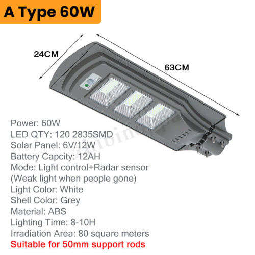 Solar led street light 60w