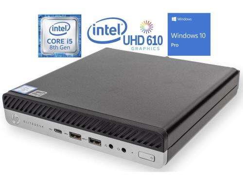 8th Gen HP EliteDesk i5 @ 2.10Ghz, 8GB DDR4 RAM, 500GB HHD, USB3.1, Win 10 Pro