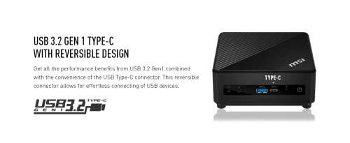 10th Gen MSI Cubi5 i3 @ 2.10Ghz, 8gb Ram, 240gb SSD, USB 3.2 + Type-C, HDMI, Windows 10 (NEW)