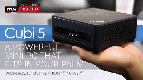 10th Gen MSI Cubi5 i3 @ 2.10Ghz, 8gb Ram, 240gb SSD, USB 3.2 + Type-C, HDMI, Windows 10 (NEW)