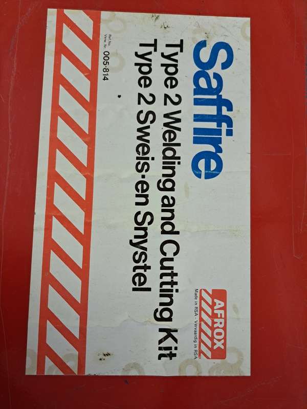 Portapack Afrox c/w saffire Type 2 welding & cutting kit