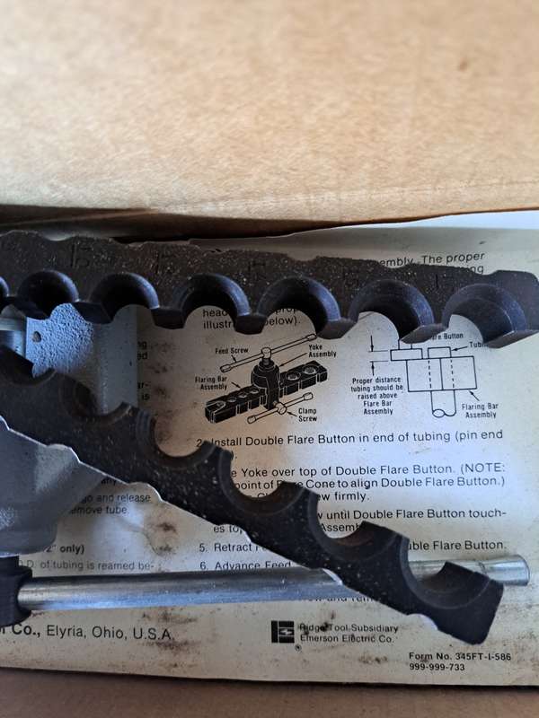 Flare tool Ridgid Model 345M - 45° SAE Flares