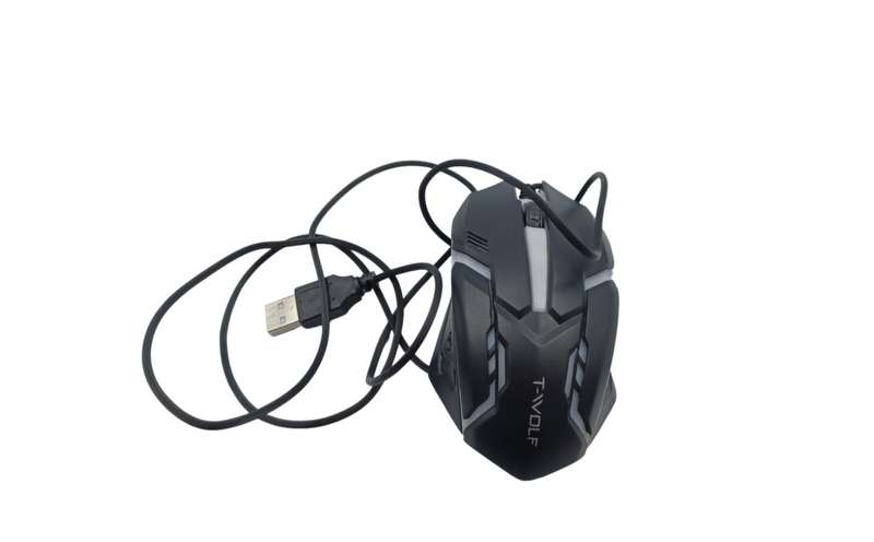 T-WOLF Tf-850 5-in-1 Backlit Wired Gaming Mouse Keyboard Combo Gamer With RGB Backlight