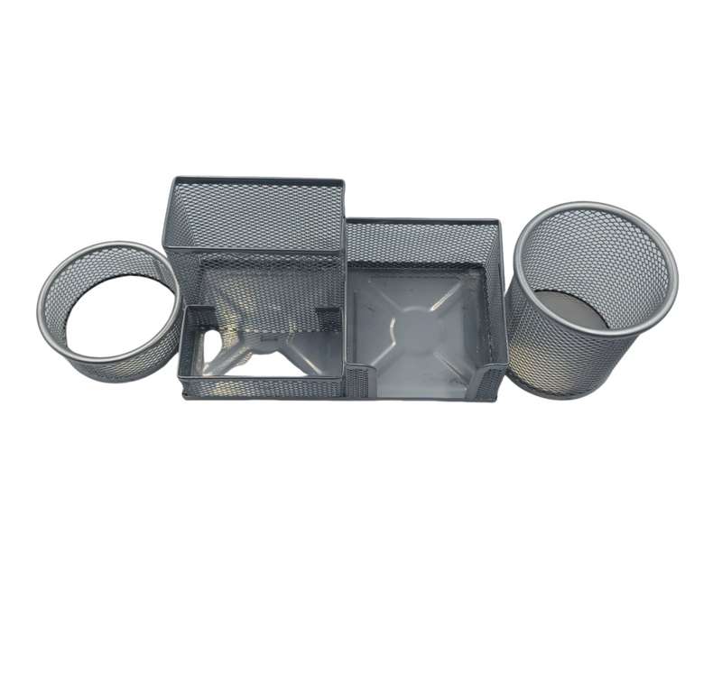 Mesh Iron Desk Organizers, Set of 3 - Silver