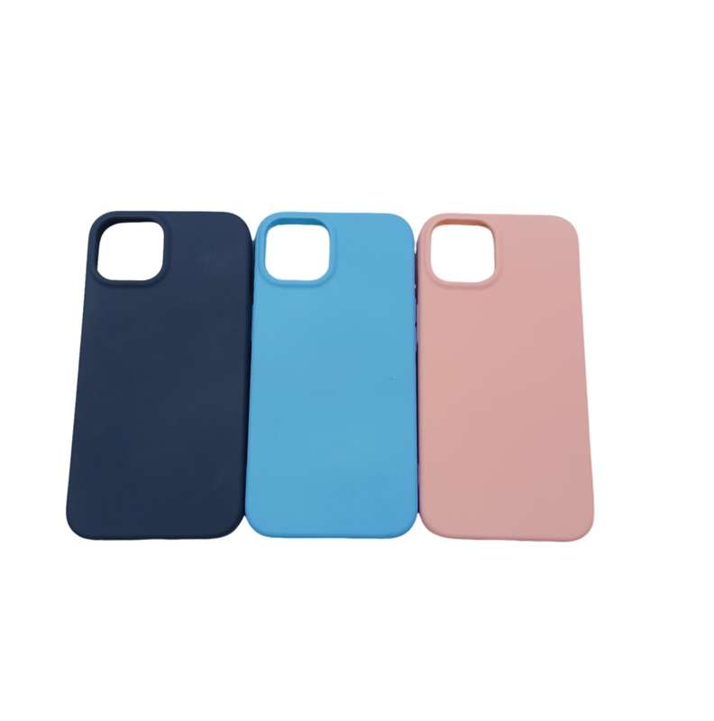 set of 3 silicone cases navy blue,pink and sky blue for iPhone 14