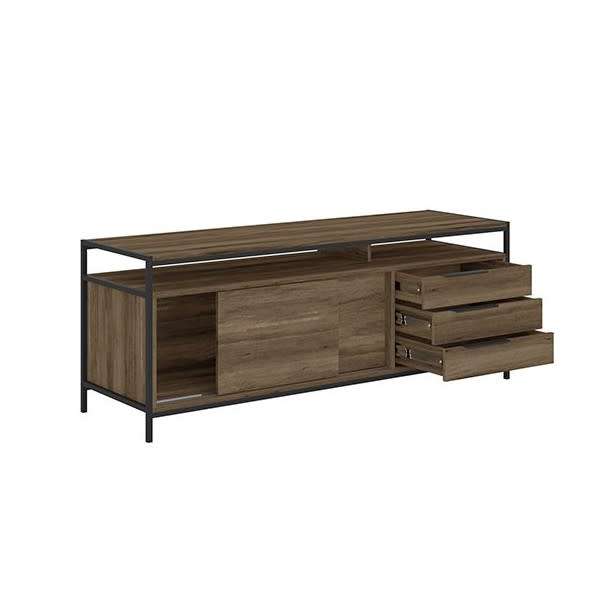 Metal Line TV Unit Stand With Drawers - Flat Pack - 182323