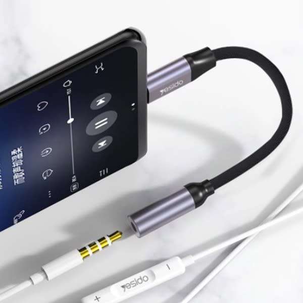 Yesido 5.5cm Type-C to 3.5mm Headphone and Aux Adapter Cable -YAU19 ***UNBOXED DEAL***