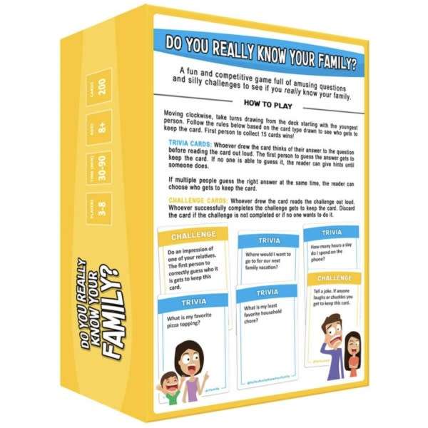 Do You Really Know Your Family? Trivia Challenge Card Game