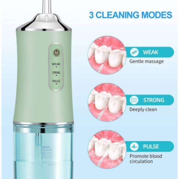 Portable Oral Irrigator  Electric Rechargeable Mouth/Gum/Teeth Cleaning Pink