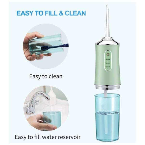 Portable Oral Irrigator  Electric Rechargeable Mouth/Gum/Teeth Cleaning Pink