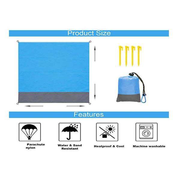 2M x 2.1M Waterproof Outdoor Sail Blanket - Portable Picnic Mat Camping XL PINK