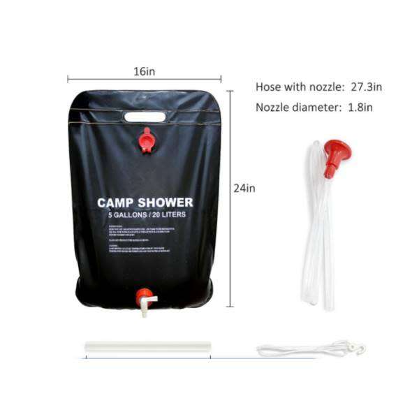 Camping Solar Shower Bag 20L