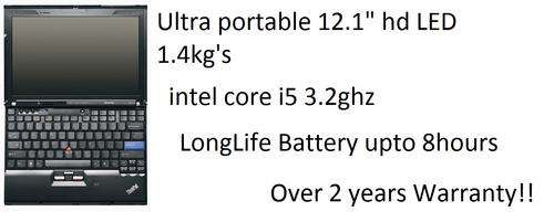 Lenovo X201 **Core i5 3.2ghz**4gb ram,BUILT IN 3G HSDPA, value R18000