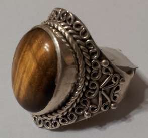 TIGER'S EYE STERLING SILVER RING