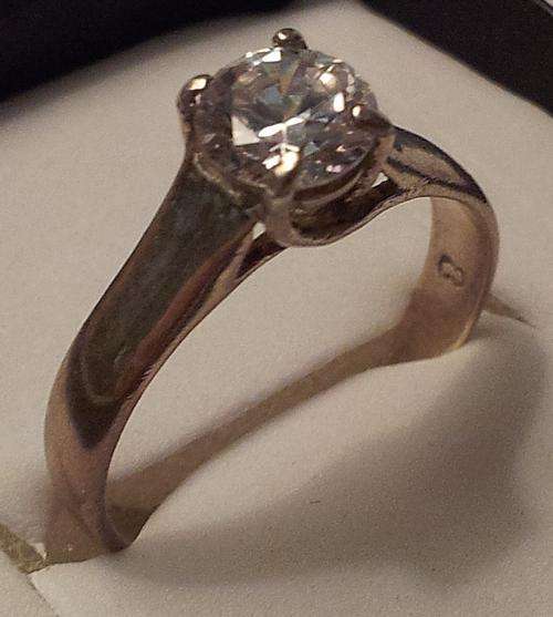 BRIOLITE SOLITAIRE STERLING SILVER RING