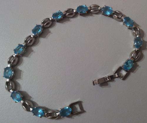 ** ABSOLUTELY AWESOME created BLUE TOPAZ BRACELET ** Fresh and summery!