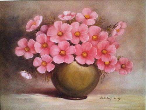 Lovely FLOWERS ** OIL ON CANVAS ** framed 53cmx68cm ** @ R1 START!!!