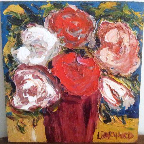 LYNETTE BARNARD ** original oil @ CRAZY R1 start!