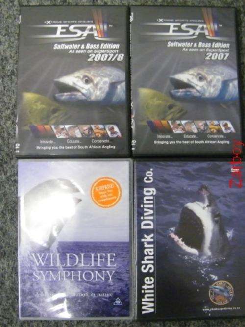 4x Fishing DVD's