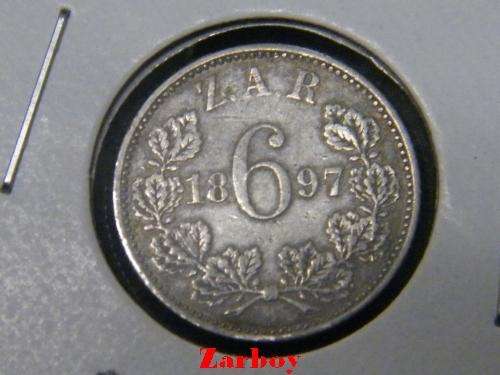 1897 ZAR 6 Pence
