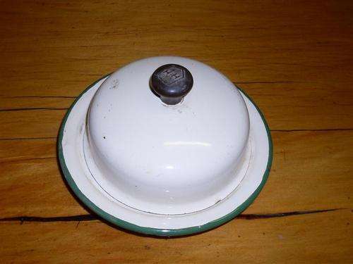 Enamel butter dish
