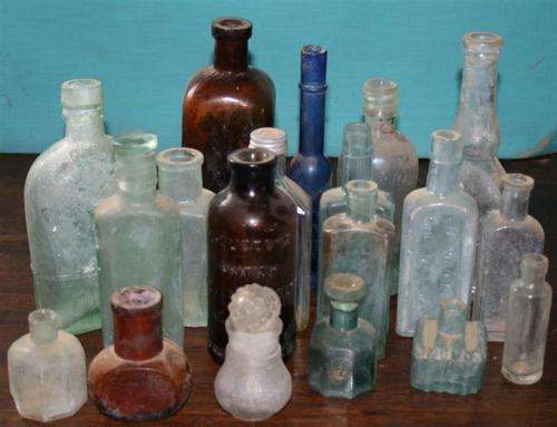 Selection of vintage bottles