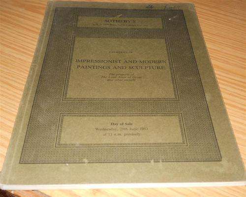 Sotherby's catalouge - Impressionist and modern painting and sculpture.  Colour plates!!