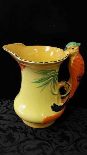 Yellow Burleigh Ware jug 20cm high circa 1930