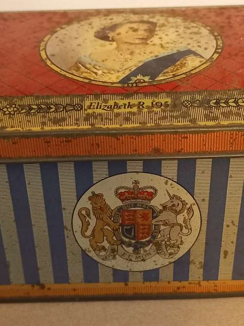 1953 Vintage Tin in commemoration of Coronation of Queen Elizabeth