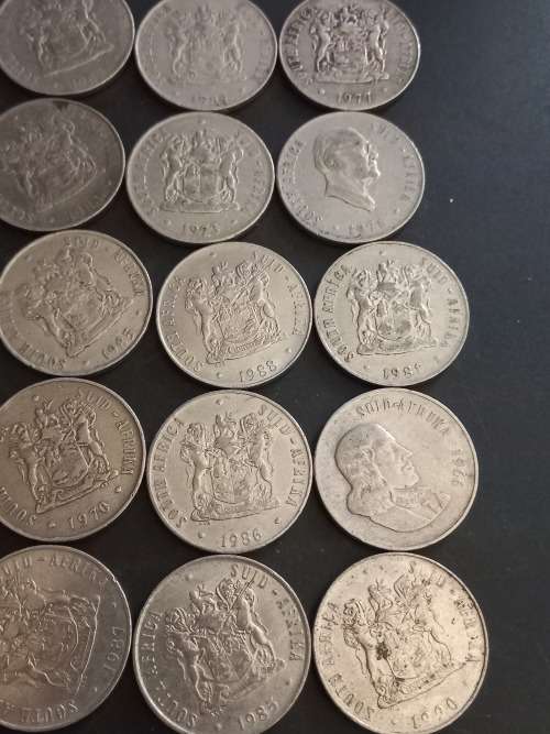 RSA 50c lot. Bid per coin to take all 20