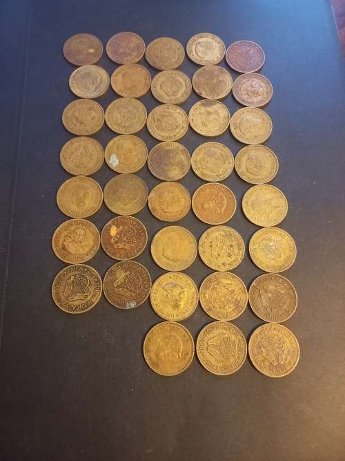 38 RSA 1961 - 1964 Large half cents. Bid per coin to take all