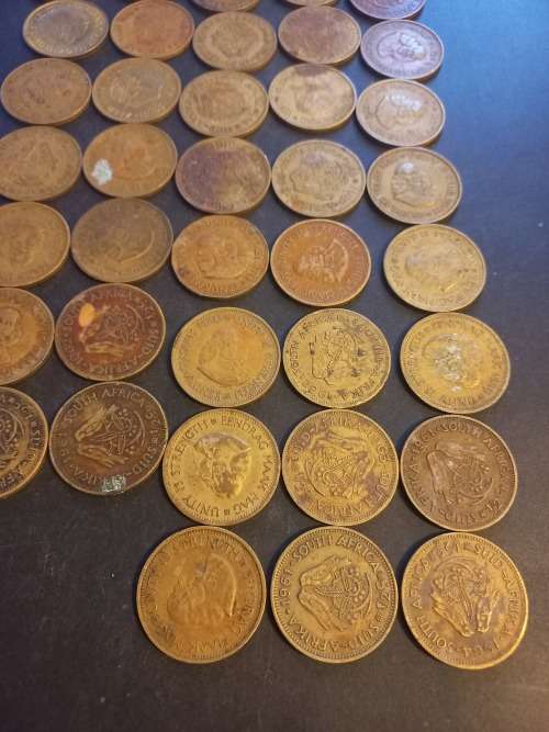 38 RSA 1961 - 1964 Large half cents. Bid per coin to take all