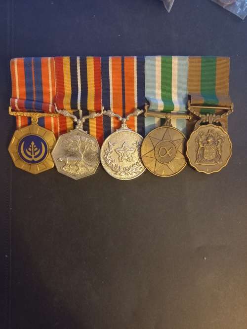 SADF medal set on medal bar. Full size. Excellent condition