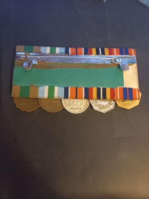 SADF medal set on medal bar. Full size. Excellent condition
