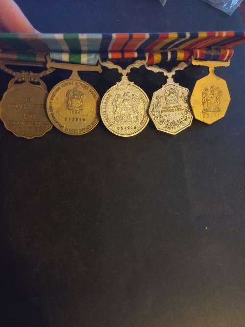 SADF medal set on medal bar. Full size. Excellent condition