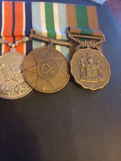 SADF medal set on medal bar. Full size. Excellent condition