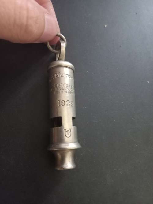 WW2 1939 J.Hudson & Co. MILITARY Whistle. **Rare**
