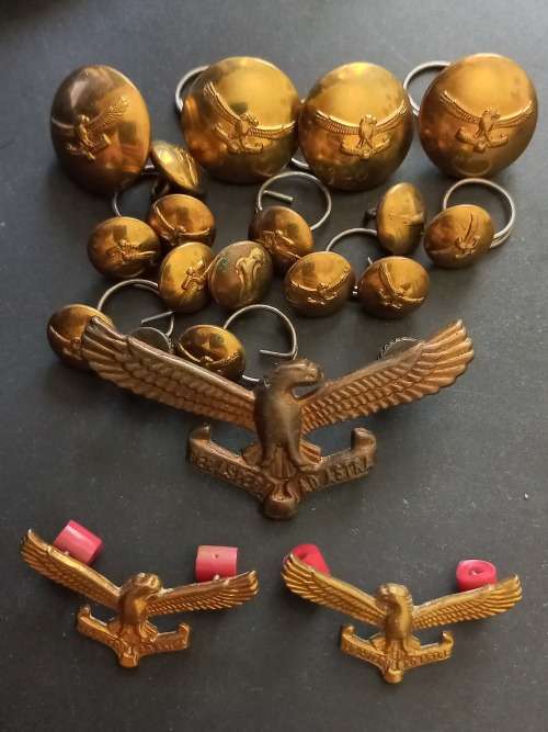 SA Airforce badge and button lot.
