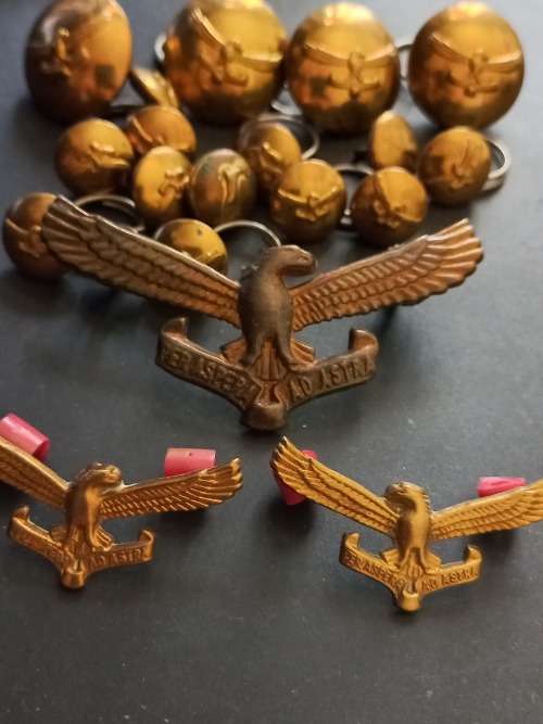 SA Airforce badge and button lot.