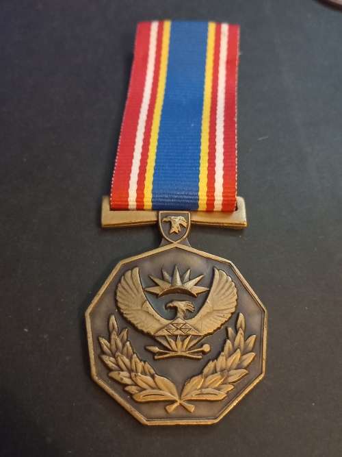 South African Police 10 years faithful service medal. Issued 013661