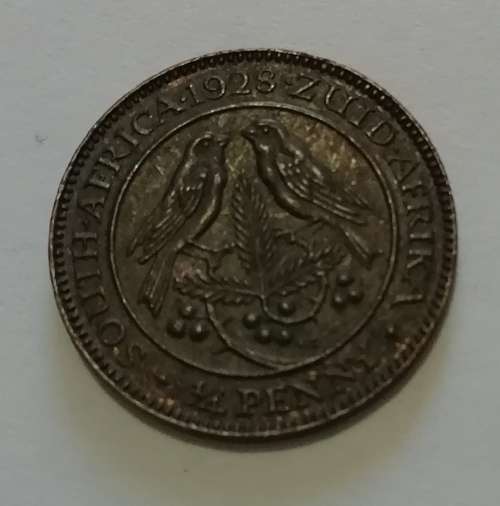 1928 SA Union quarter penny - low mintage of 64 301